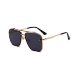 Bold Series Metal Frame Square Sunglasses - Gold Frame Black Lens Bold Series Metal Frame Square Sunglasses - Gold Frame Black Lens