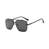 Bold Series Metal Frame Square Sunglasses - Black Bold Series Metal Frame Square Sunglasses - Black