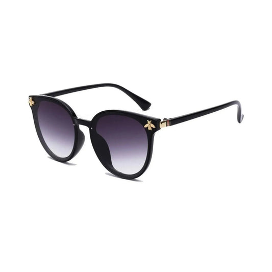 Queen Bee Oval Sunglasses For Women - Black