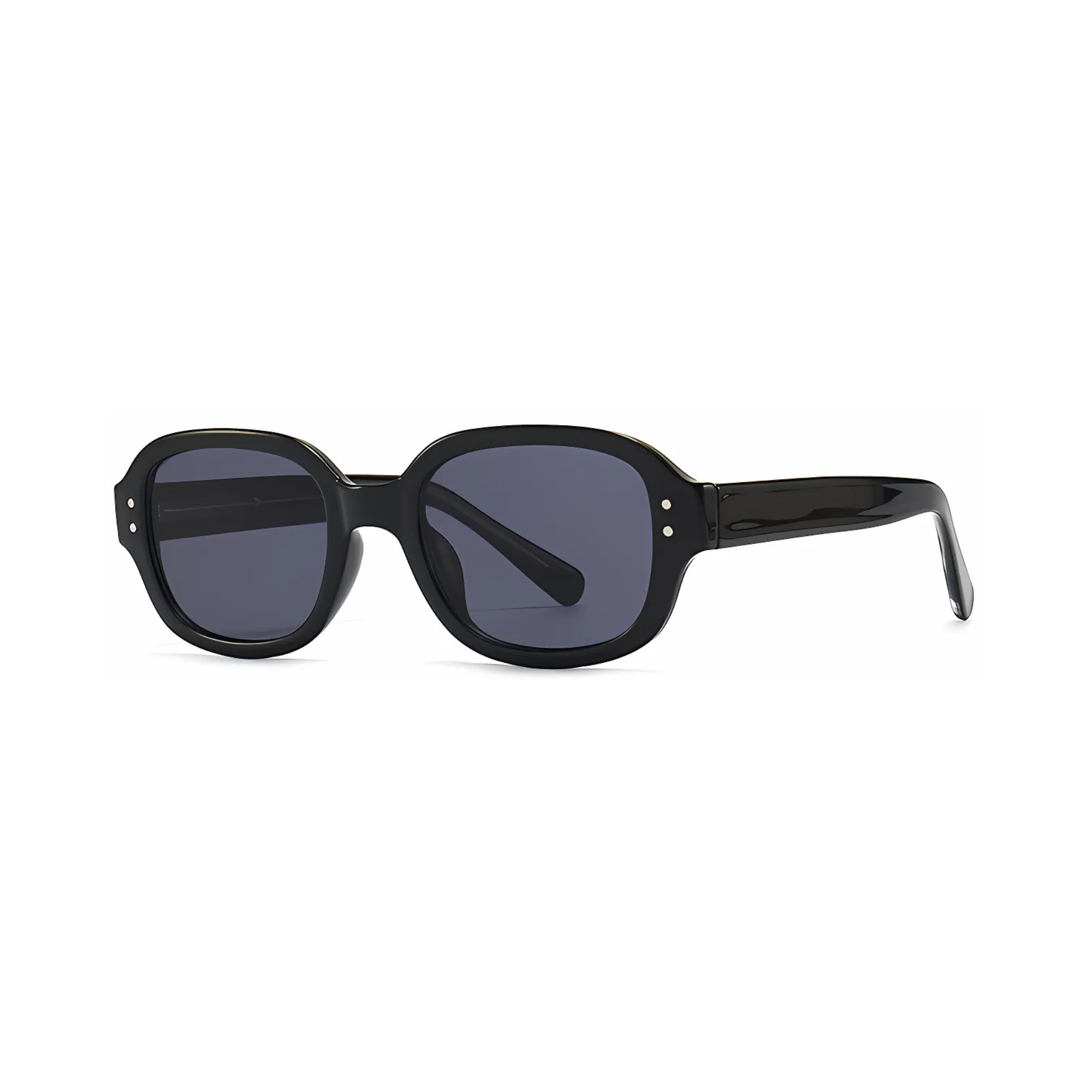 Dotted Series Retro Y2K Rectangle Polarized Sunglasses - Black Grey Dotted Series Retro Y2K Rectangle Polarized Sunglasses - Black Grey