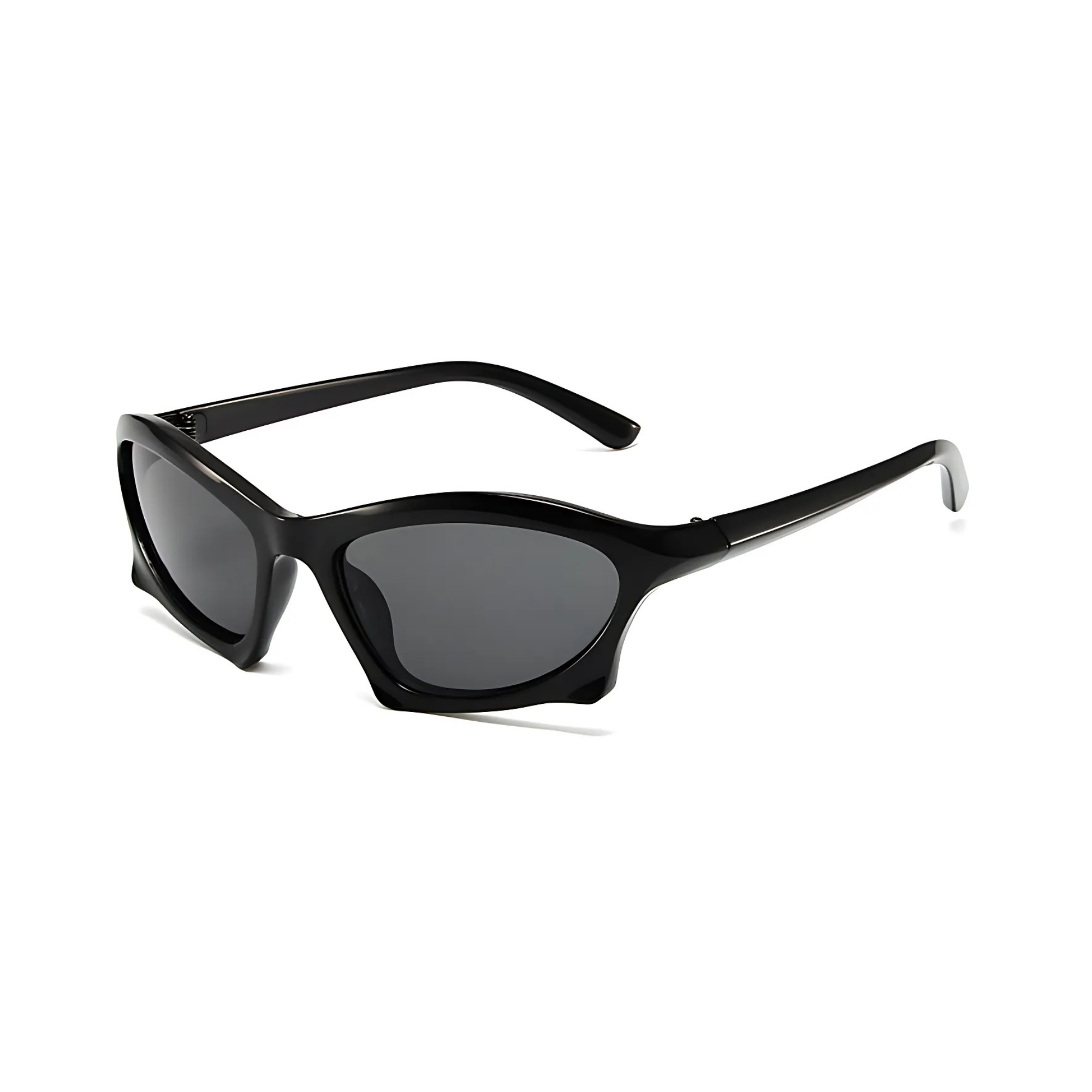 Futuristic Series Bat Y2K Sunglasses - Black Frame & Grey Lenses Futuristic Series Bat Y2K Sunglasses - Black Frame & Grey Lenses