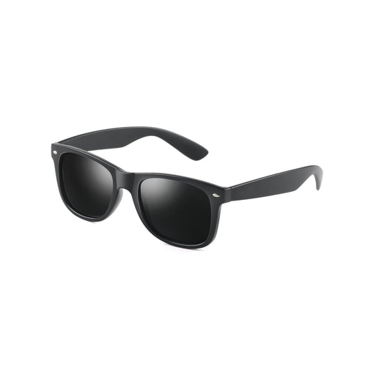 Klassic Series Polarized Wayfarer Sunglasses For Men & Women - (Matte Black Frame & Grey Lenses)