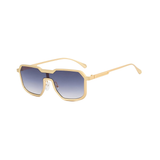 Monster Series Square Irregular Sunglasses For Men & Women - Gold Amethyst Monster Series Square Irregular Sunglasses For Men & Women - Gold Amethyst