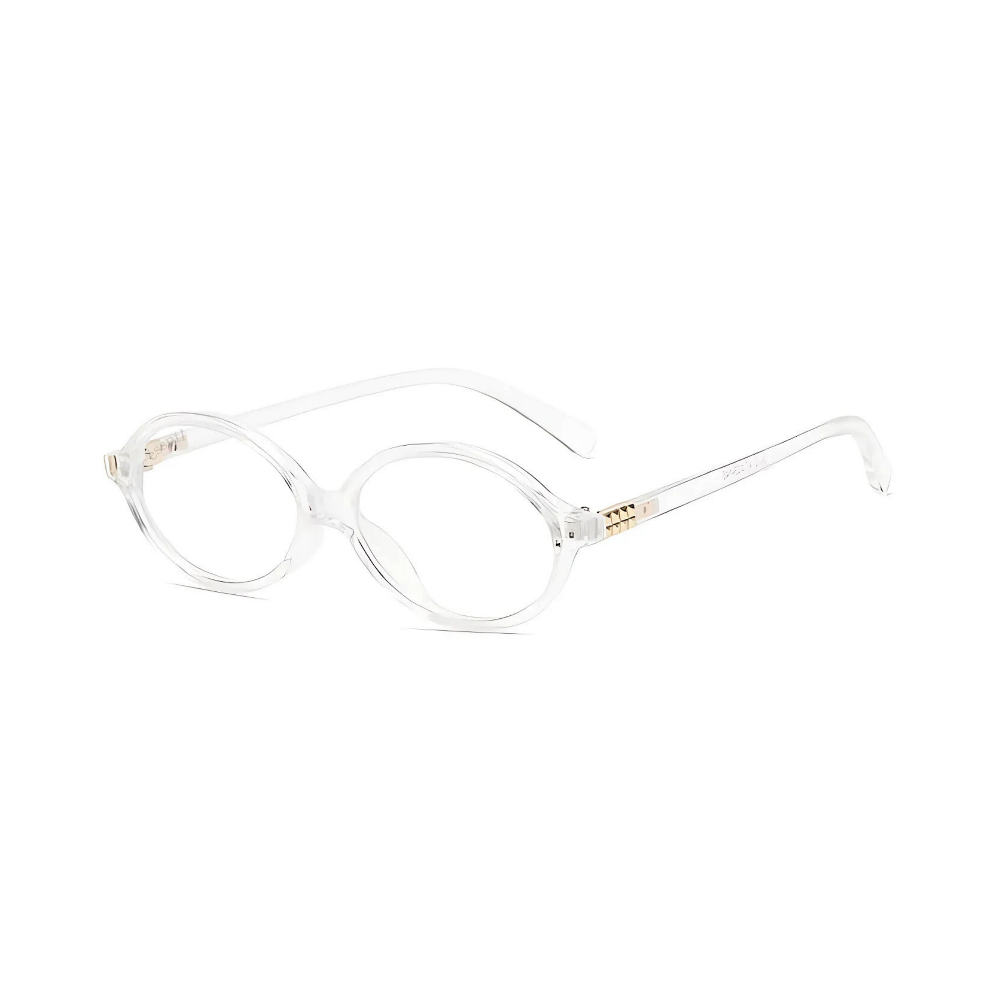 essntl series Retro Vintage 90s Oval Computer Glasses For Men & Women - Transparent essntl series Retro Vintage 90s Oval Computer Glasses For Men & Women - Transparent