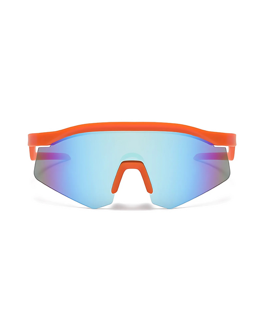 Xplorer Half-Rim Sports Sunglasses - Orange Blue