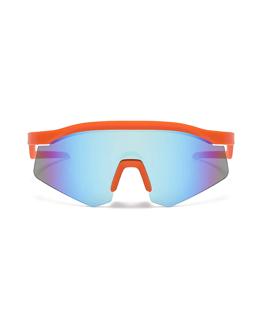 Xplorer Half-Rim Sports Sunglasses - Orange Blue