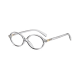 essntl series Retro Vintage 90s Oval Computer Glasses For Men & Women - Transparent Grey essntl series Retro Vintage 90s Oval Computer Glasses For Men & Women - Transparent Grey