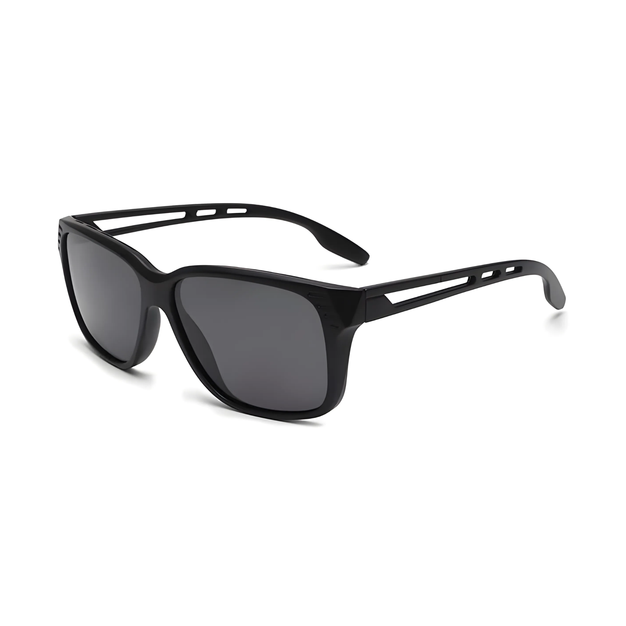 Klassic Series Square Polarized & UV Protected Sunglasses Matte Black Frame Grey Lenses Klassic Series Square Polarized & UV Protected Sunglasses Matte Black Frame Grey Lenses