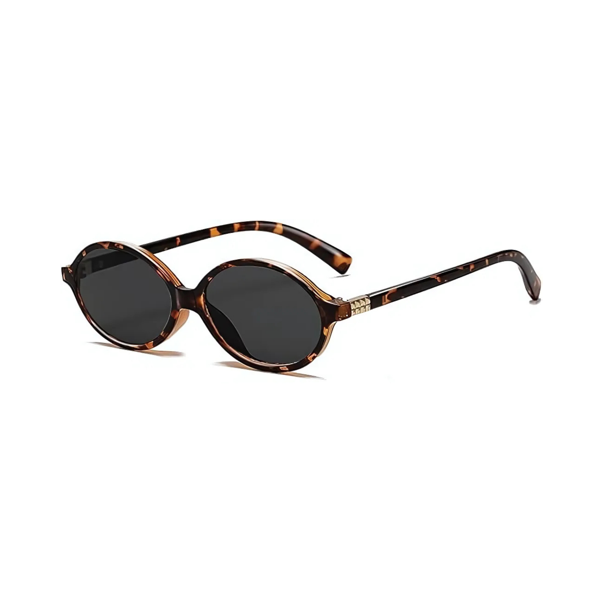 essntl series Retro Vintage 90s Oval Sunglasses For Men & Women - Leopard Grey essntl series Retro Vintage 90s Oval Sunglasses For Men & Women - Leopard Grey