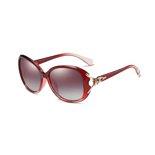 Royal Series Oval Fox Sunglasses For Women - Red