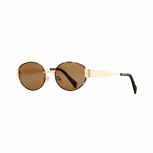 essntl Series Retro Oval 90s Sunglasses For Men & Women Wild Edit - Wild Mocha