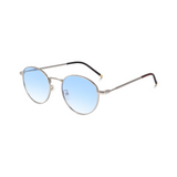 essntl series Vintage Round Sunglasses For Men & Women Silver Frame Gradient Blue Lenses essntl series Vintage Round Sunglasses For Men & Women Silver Frame Gradient Blue Lenses