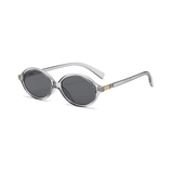 essntl series Retro Vintage 90s Oval Sunglasses For Men & Women - Transparent Grey Frame Grey Lenses essntl series Retro Vintage 90s Oval Sunglasses For Men & Women - Transparent Grey Frame Grey Lenses
