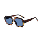 Rebel Retro Vintage 70s Hexagonal Aviator Double Bridge Sunglasses - Tortoise Frame Sky Blue Lenses Rebel Retro Vintage 70s Hexagonal Aviator Double Bridge Sunglasses - Tortoise Frame Sky Blue Lenses