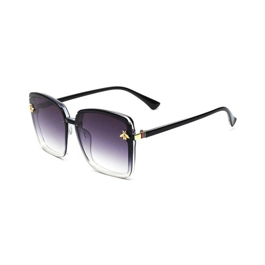 Queen Bee Oversized Square Sunglasses For Women - Black Clear