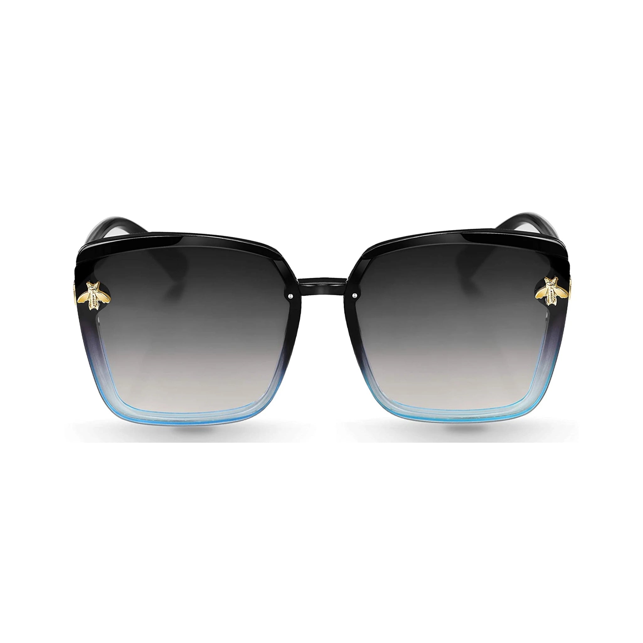 Queen Bee Oversized Square Sunglasses For Women - Blue Queen Bee Oversized Square Sunglasses For Women - Blue