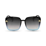 Queen Bee Oversized Square Sunglasses For Women - Blue Queen Bee Oversized Square Sunglasses For Women - Blue