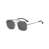 OCTO Series Metal Frame Octagon Sunglasses - Silver OCTO Series Metal Frame Octagon Sunglasses - Silver