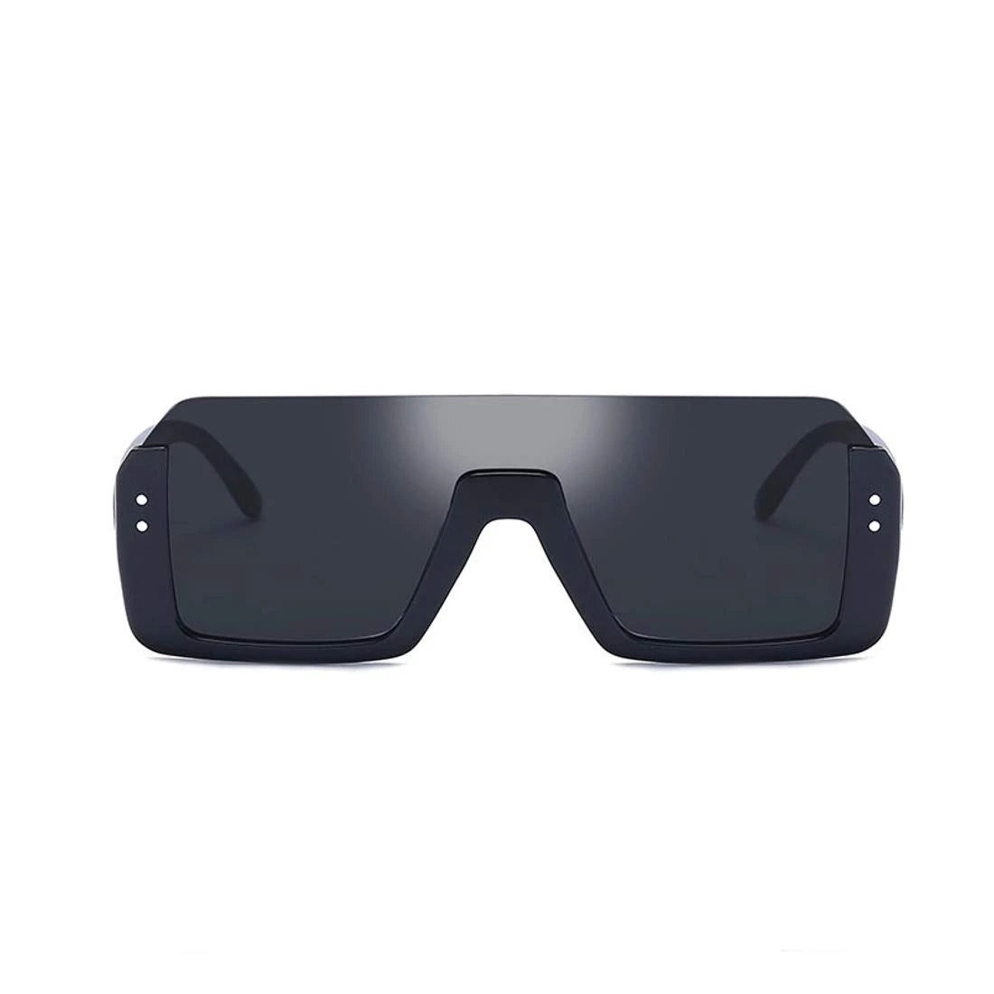 HautRim Series Half Rim Rectangular Sunglasses - Black HautRim Series Half Rim Rectangular Sunglasses - Black