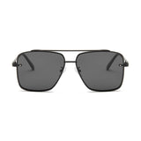 Bold Series Metal Frame Square Sunglasses - Black Bold Series Metal Frame Square Sunglasses - Black