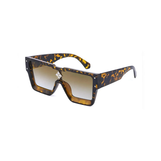 Monster Series Luxury Oversized Sunglasses - Leopard Print
