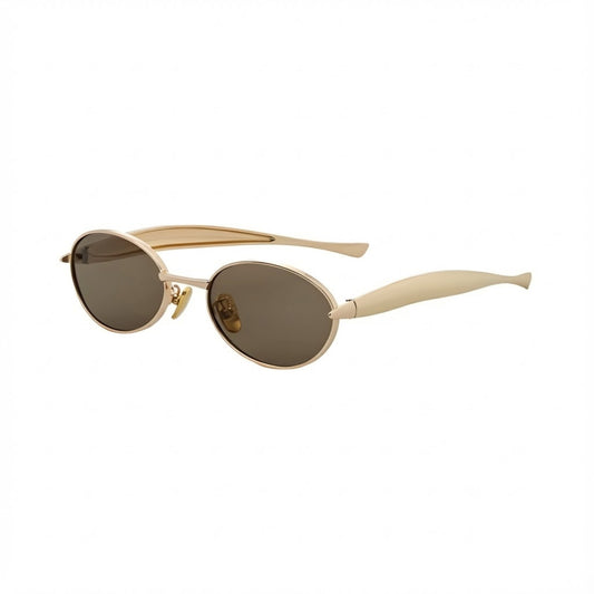 Aurelia Oval Unisex Sunglasses - Golden Tea