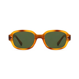 Dotted Series Retro Y2K Rectangle Polarized Sunglasses - Caramel Glaze Green Lenses Dotted Series Retro Y2K Rectangle Polarized Sunglasses - Caramel Glaze Green Lenses