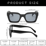 Dotted Series 3 Dots Square Sunglasses - Black Dotted Series 3 Dots Square Sunglasses - Black
