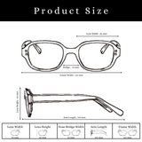 Dotted Series Retro Y2K Rectangle Polarized Sunglasses - Transparent Green Dotted Series Retro Y2K Rectangle Polarized Sunglasses - Transparent Green