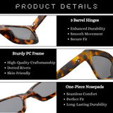 Dotted Series 3 Dots Square Sunglasses - Black Dotted Series 3 Dots Square Sunglasses - Black