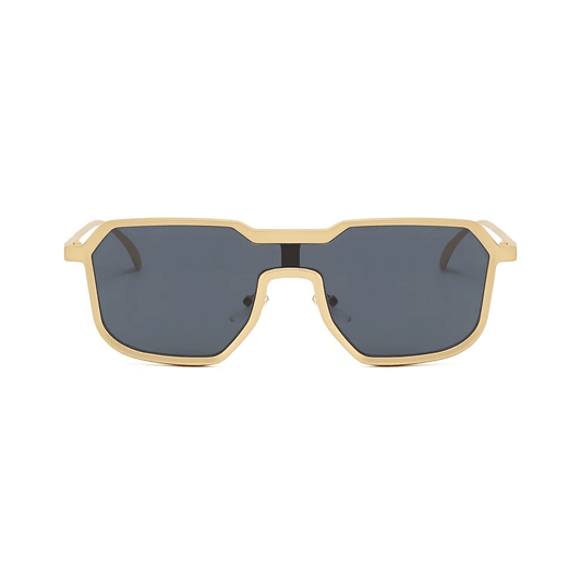 Monster Series Square Irregular Sunglasses For Men & Women - Golden Ash