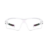 Futuristic Series Half Rim Sports Sunglasses - White Frame Clear Lenses Futuristic Series Half Rim Sports Sunglasses - White Frame Clear Lenses