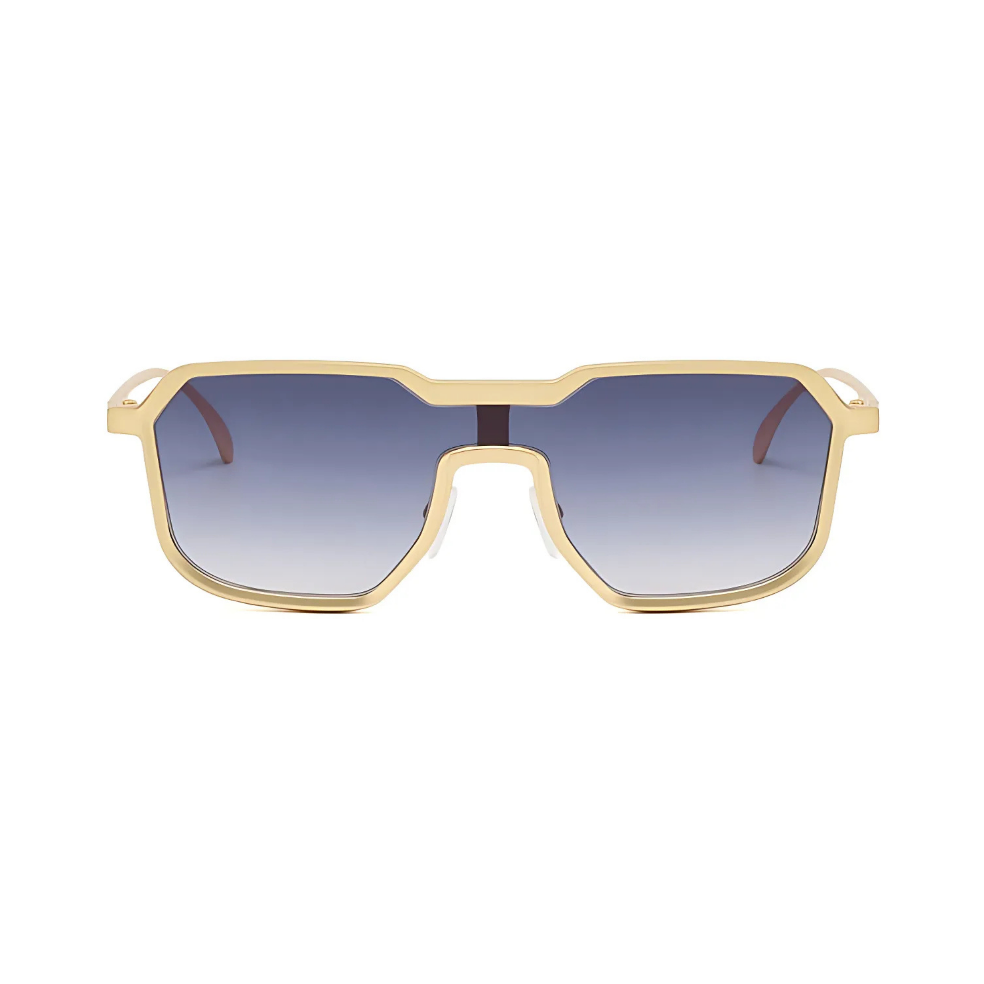 Monster Series Square Irregular Sunglasses For Men & Women - Gold Amethyst Monster Series Square Irregular Sunglasses For Men & Women - Gold Amethyst