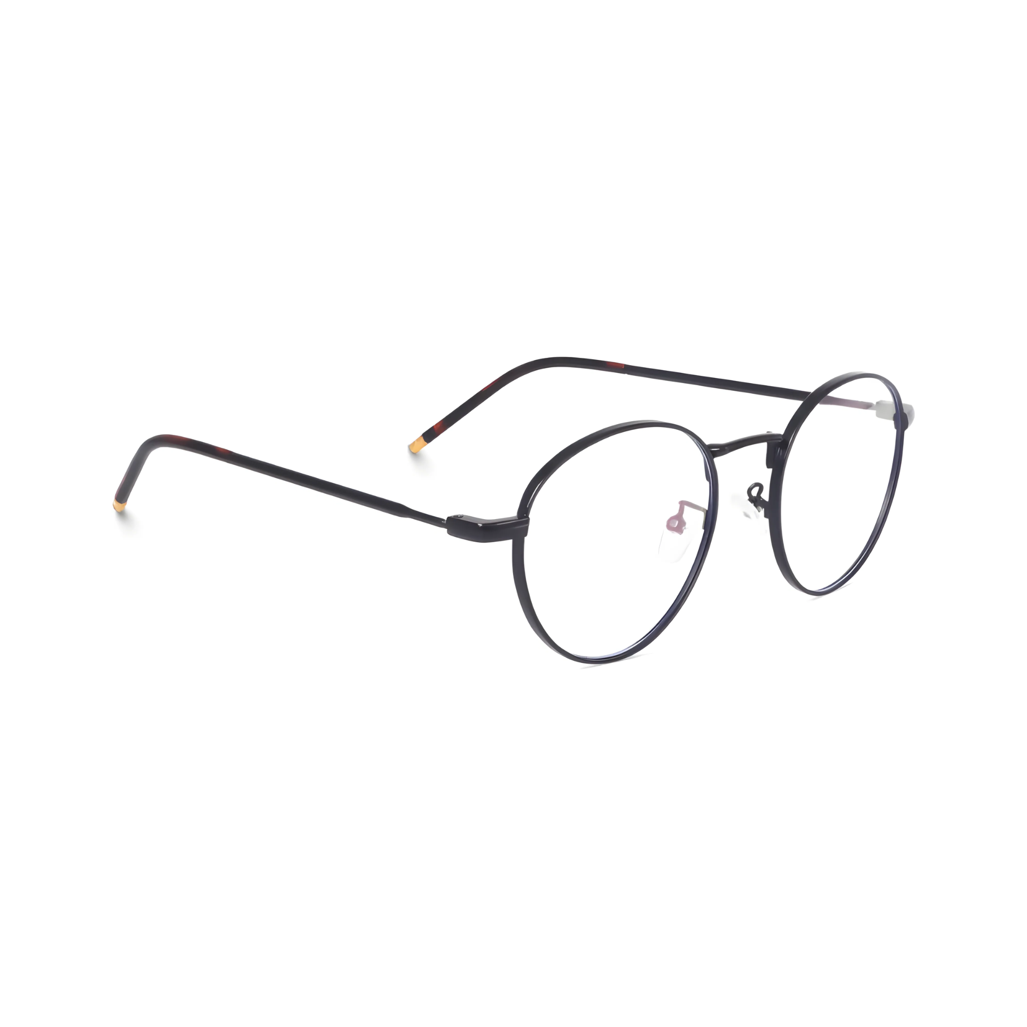 essntl series Vintage Round Computer Glasses For Men & Women Black Frame Clear Lenses essntl series Vintage Round Computer Glasses For Men & Women Black Frame Clear Lenses