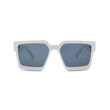 Monster Series UV Protected Square Sunglasses - White Frame Grey Lens Monster Series UV Protected Square Sunglasses - White Frame Grey Lens