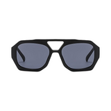 Rebel Retro Vintage 70s Hexagonal Aviator Double Bridge Sunglasses -  Black Rebel Retro Vintage 70s Hexagonal Aviator Double Bridge Sunglasses -  Black