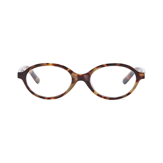 Melisa 90s Oval Computer Glasses For Men & Women - Demi Clear