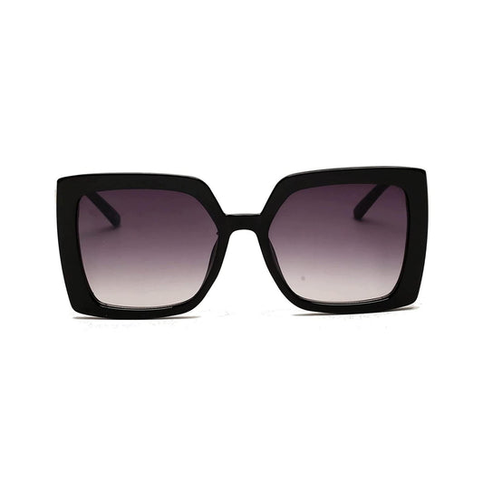 Royal Series Oversized Square Sunglasses For Women - Black