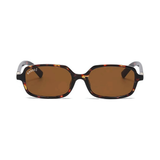 essntl series Retro Vintage Narrow 90s Rectangle Sunglasses For Men & Women - Leopard Brown essntl series Retro Vintage Narrow 90s Rectangle Sunglasses For Men & Women - Leopard Brown