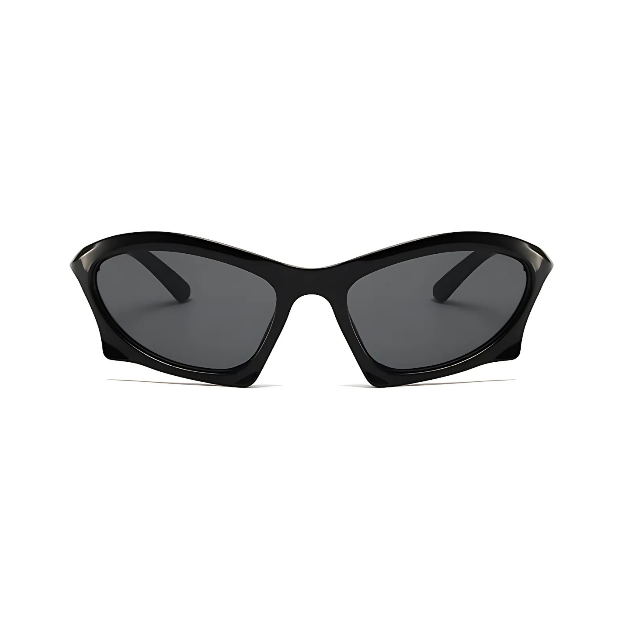 Futuristic Series Bat Y2K Sunglasses - Black Frame & Grey Lenses Futuristic Series Bat Y2K Sunglasses - Black Frame & Grey Lenses