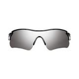 Futuristic Series Half Rim Sports Sunglasses - Black Frame Silver Mirrored Lenses Futuristic Series Half Rim Sports Sunglasses - Black Frame Silver Mirrored Lenses