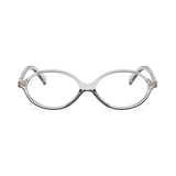 essntl series Retro Vintage 90s Oval Computer Glasses For Men & Women - Transparent Grey essntl series Retro Vintage 90s Oval Computer Glasses For Men & Women - Transparent Grey