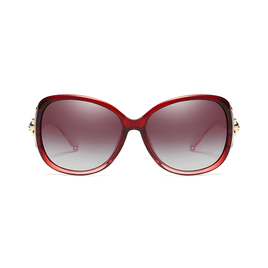 Royal Series Oval Fox Sunglasses For Women - Red