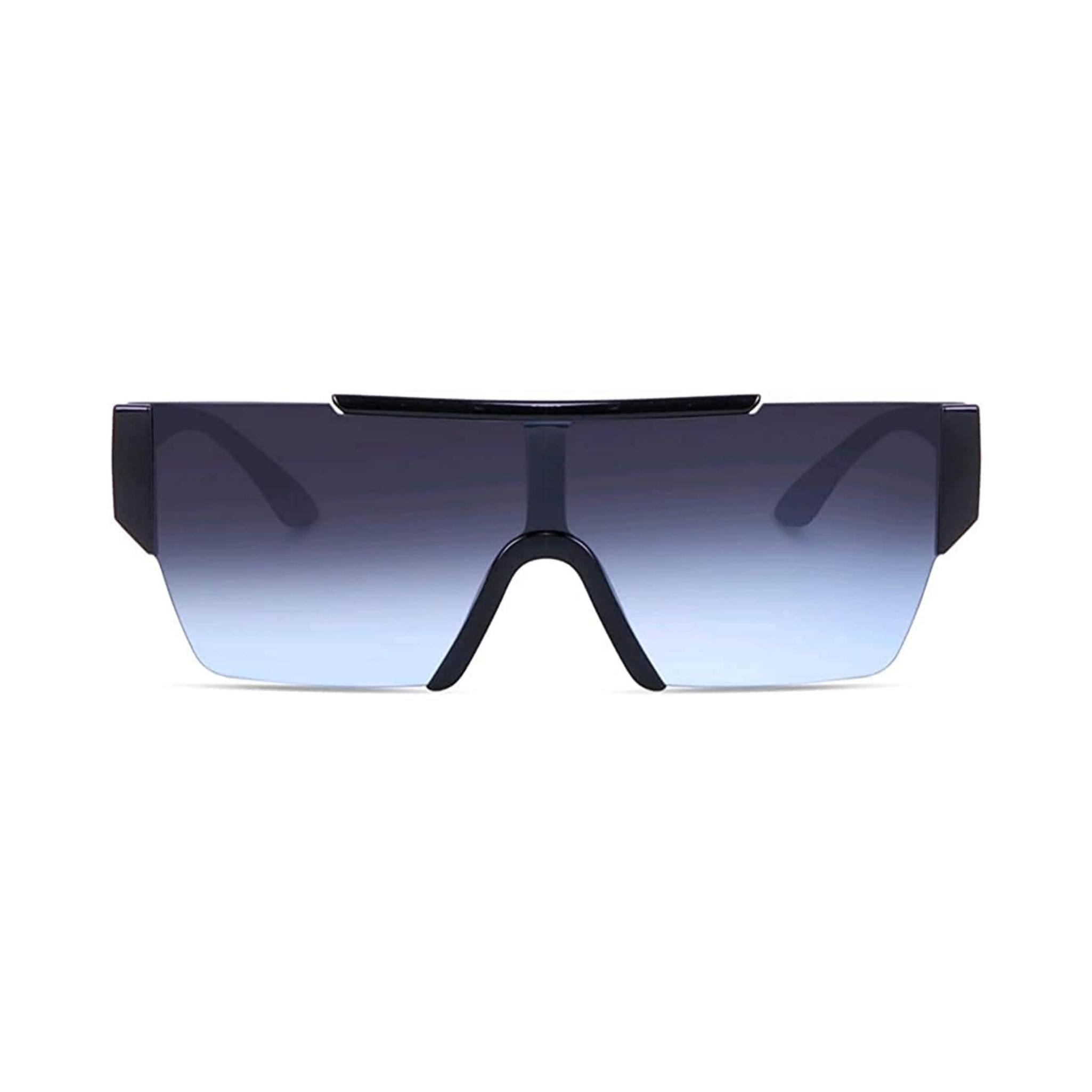 Monster Series UV Protected Square Sunglasses - Black Frame Blue Lens Monster Series UV Protected Square Sunglasses - Black Frame Blue Lens