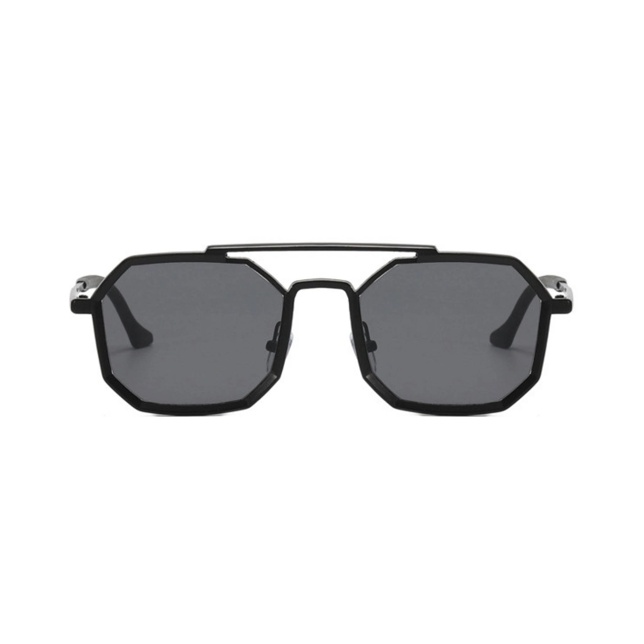 OCTO Series Metal Frame Octagon Sunglasses - Black OCTO Series Metal Frame Octagon Sunglasses - Black