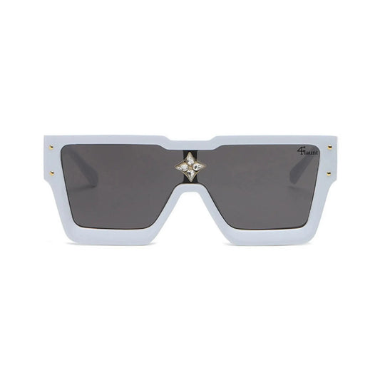Monster Series Luxury Oversized Sunglasses - White