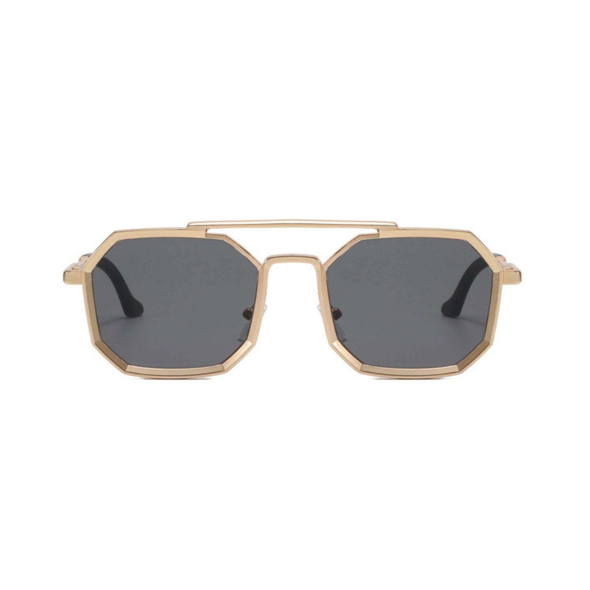 OCTO Series Metal Frame Octagon Sunglasses - Gold OCTO Series Metal Frame Octagon Sunglasses - Gold