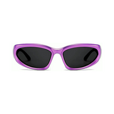 Futuristic Series Y2K Wraparound Sunglasses - Violet Frame Grey Lenses Futuristic Series Y2K Wraparound Sunglasses - Violet Frame Grey Lenses