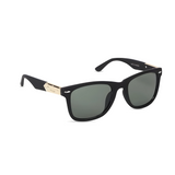 Klassic Series UV Protected Wayfarer Sunglasses - Matte Black Frame Green Lenses Klassic Series UV Protected Wayfarer Sunglasses - Matte Black Frame Green Lenses