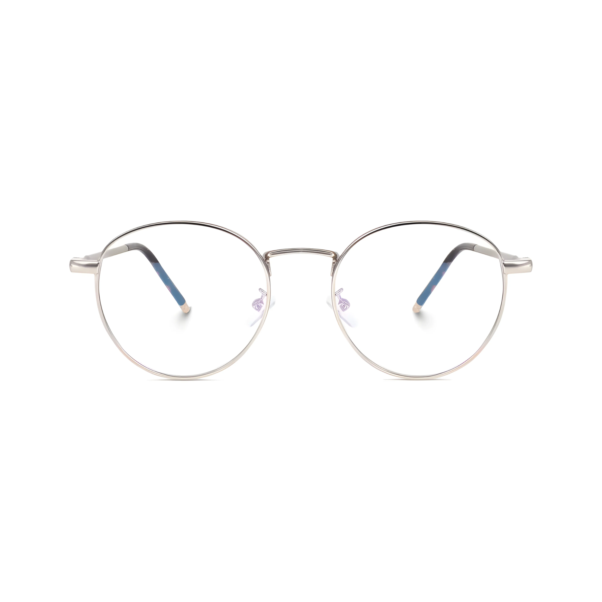 essntl series Vintage Round Computer Glasses For Men & Women Silver Frame Clear Lenses essntl series Vintage Round Computer Glasses For Men & Women Silver Frame Clear Lenses